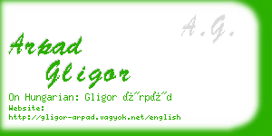 arpad gligor business card